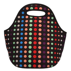 Insulated Neoprene Lunch Bag for Women,Men and Kids, Reusable Soft Lunch Tote for Work School (Small Circle)