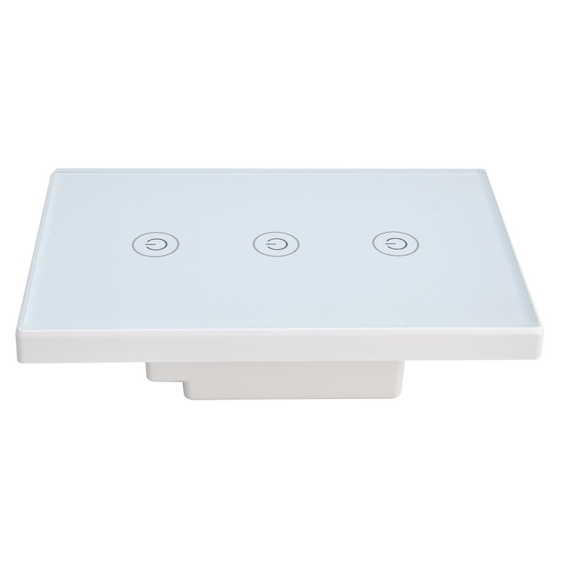 3 Gang Smart Touch Switch Glass Panel Voice APP Remote