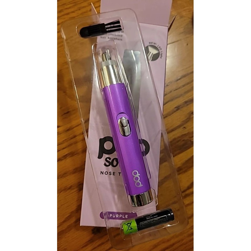Pop Sonic Nose Trimmer Purple LED Light Battery Operated NIB
