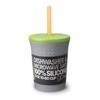 Evenflo GoSili Straw Cup, 12oz. Tan/Grey/Lime