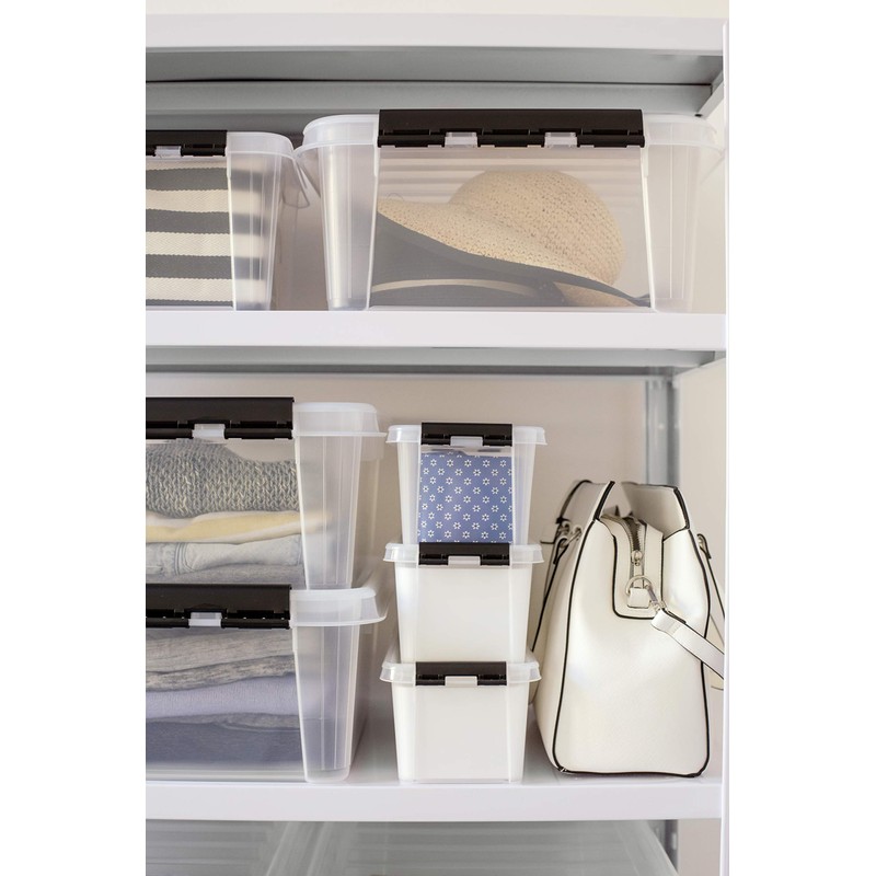 SmartStore 3458010 Long Clip Box with 4 Compartments Transparent Plastic