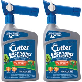 Cutter Backyard Bug Control Spray Concentrate (2 Pack), Kills Mosquitoes, Fleas & Listed Ants, 32 fl Ounce