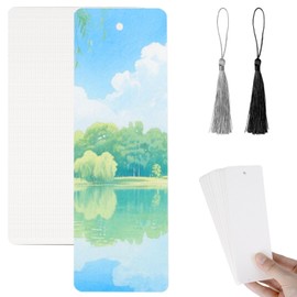 Pack of 100 Watercolour Paper Postcards & 100 Pieces Tassels, 15 x 5 cm Watercolour Postcards Blank 300 g, Watercolour Paper for DIY Bookmarks, Watercolours, Greeting Cards