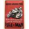 Tin Sign 20 x 30 cm Curved Manx Isle Of