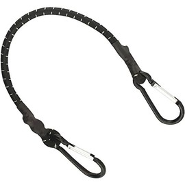 Erickson 07038 24" Stretch Cord with Carabiner Hooks , Black
