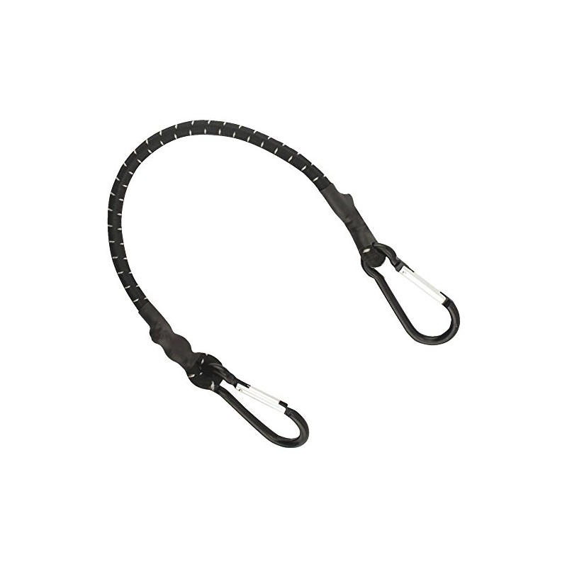 Erickson 07038 24" Stretch Cord with Carabiner Hooks , Black