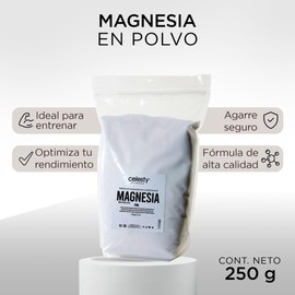 Celesty | Magnesia para Gimnasia y Crossfit | Agarres para Gym - Calistenia - Barras Olimpica | Ideal para Entrenamiento de Fuerza y Agilidad - Complementa con tu Rutina de Gimnasia | 250gr