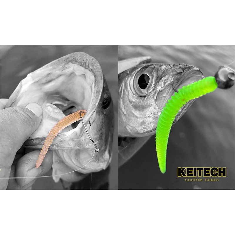 Keitech Easy Shaker, 2.5", #026 Clear Chartreuse Glow