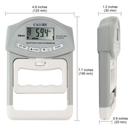 CAMRY Digital Hand Dynamometer Grip Strength Measurement Meter Auto Capturing Electronic Hand Grip Power 198 Lbs / 90 Kg