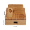 Bamboo Multiple Layer Digital Electronic Bracket Mobile Phone Charging Storage