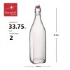 Bormioli Rocco Swing Bottle 33.75 oz - Set of 2