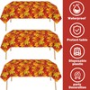 UROINEPA Fall Tablecloth 3 Pcs Thanksgiving Tablecloth Rectangle Maple Leaf