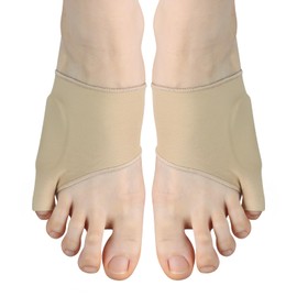Jianlida Bunion Relief Sleeve - Pinky Toe Separator and Toe Spacer for Men and Women - Toe Splint Socks - Bunion Cushions with Silicone Pads Comfortable & Breathable (Size: M)