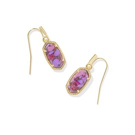 Kendra Scott Lee Earrings in 14k Gold-Plated Brass, Violet Magnesite, Fashion Jewelry for Women
