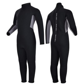 REALON Kids Wetsuit for Girls Boys Toddler and Youth 3mm Neoprene Child Full Wet Suits Warm in Cold Water Thermal Swimsuit Back Zip for Swimming Diving Jet Skiing Surfing