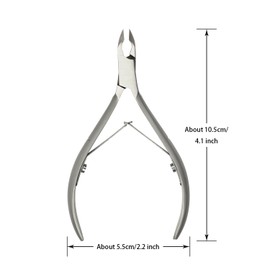 Cuticle Trimmer Stainless Steel Cuticle Nippers Professional Cuticle Remover Nail Enhancement Tools for Nails and Toenails（5 mm Jaw）
