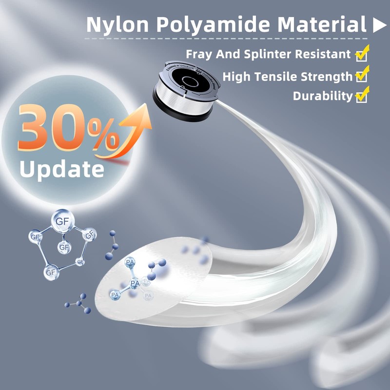 10 Pack Weed Eater String Compatible with Black+Decker, AF-100 0.065"