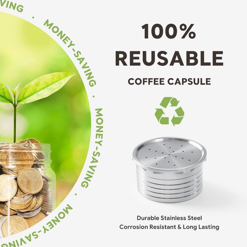 Reusable Coffee Capsules, Compatible with Essse Caffe S.12 St Machine
