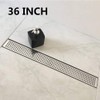 Neodrain 36-Inch Linear Shower Drain with Removable Quadrato Pattern Grate,Professional