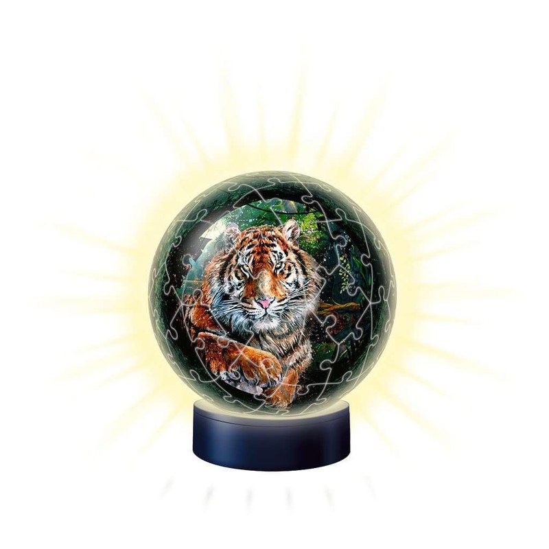 Ravensburger 3D Puzzle 11248 Night Light Puzzle Ball Big Cats