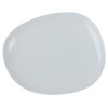 Hakusan Pottery Plate, M, White, Approx. 7.1 x 6.1 inches