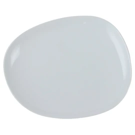 Hakusan Pottery Plate, M, White, Approx. 7.1 x 6.1 inches (18 x 15.5 cm), Petra PETRA Hasami Ware