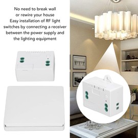 Kit de Receptor de Interruptor de Luz Inalámbrico, Control Remoto Cinético Autogenerador de un Botón 433 MHz Pared de Señal Interruptor Basculante Inteligente Interruptor de Pared Salida de Control Re