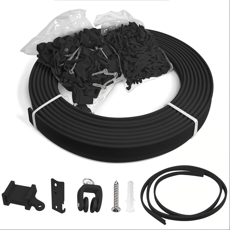 Ceiling Curtain Track – 5M Flexible Bendable Black Ceiling Mount