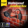 PEBA Waterproof Junction Box 2-Way Cable Connector Outdoor IP68 External