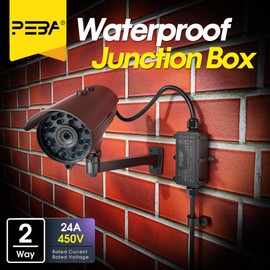 PEBA Waterproof Junction Box 2-Way Cable Connector Outdoor IP68 External for 4mm-8mm and 8mm-12mm Cable Diameter(Pack of 2)