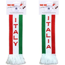 TRUCK DUCK® LKW Auto Minischal Italy Italien Trucker Mini Schal Wimpel Flagge Fahne Saugnapf Spiegel Deko