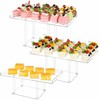 3 Pack Dessert Table Display Set, Clear Acrylic Dessert Stands