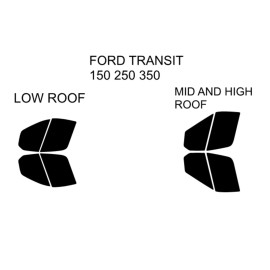 TintPro Nano Carbon Window Tint fits Ford Transit Van Mid High Roof 2015-2024 Tint Kit