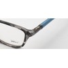 ハックベリー シニアグラス おしゃれな老眼鏡 度数+2.00 ツルがブルー フレームがブラウン系にアクセントが効いたお洒落 老眼鏡 P022S-2
