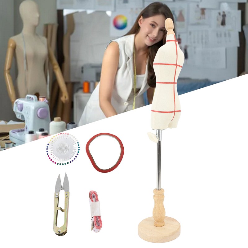 Female Mannequin Torso with Stand Adjustable Dress Form Dressmaker Sewing