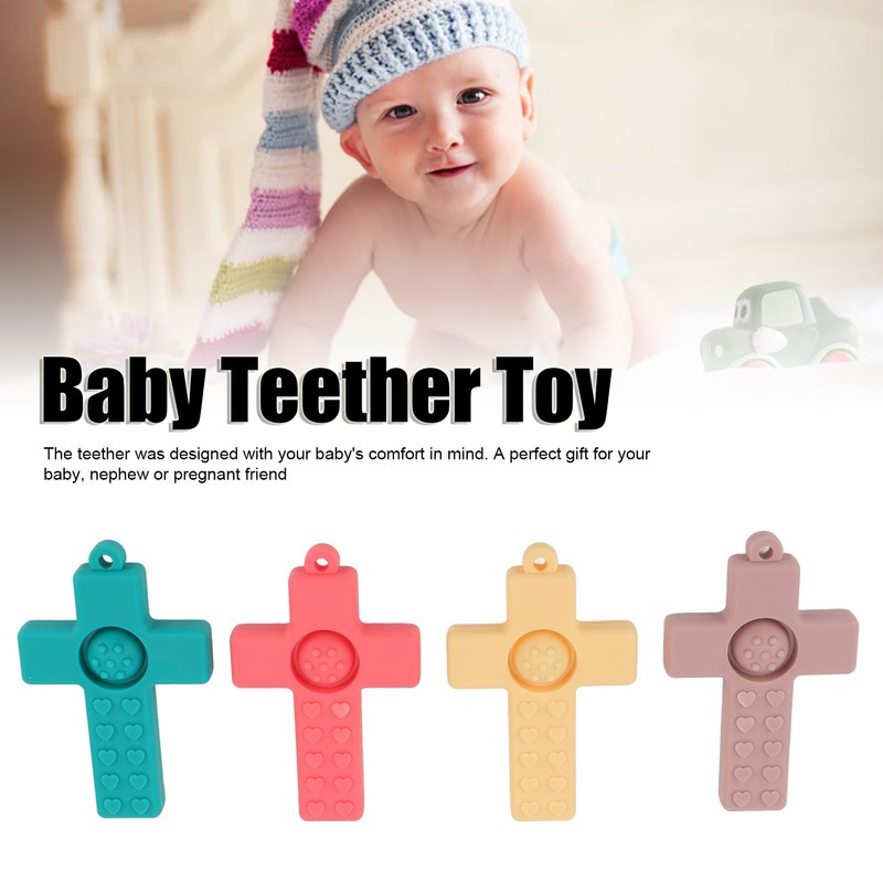 4Pcs Silicone Baby Teether Toy Infant Teething Relief Molar Soothe