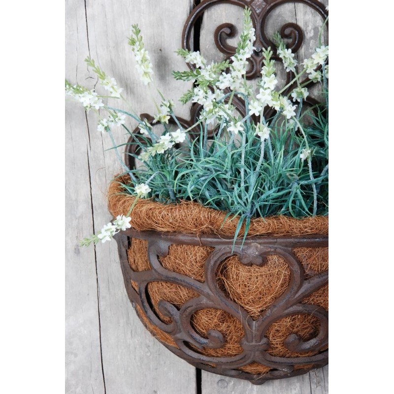 Esschert Design USA BPH51 Half Round Cast Iron Wall Planter