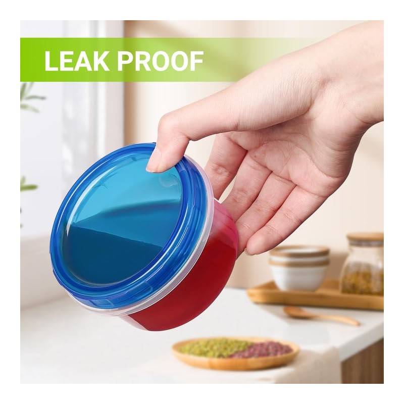 Soelomu 8 oz Freezer Storage Containers with Twist Top Lids,