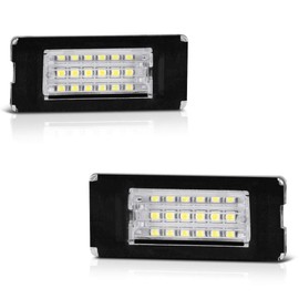 VIPMOTOZ Full LED License Plate Light For Mini Cooper R56 R57 R58 R59 Hardtop Convertible Coupe Roadster - 6000K Diamond White, 2-Pieces Tag Lamp Assembly Replacement