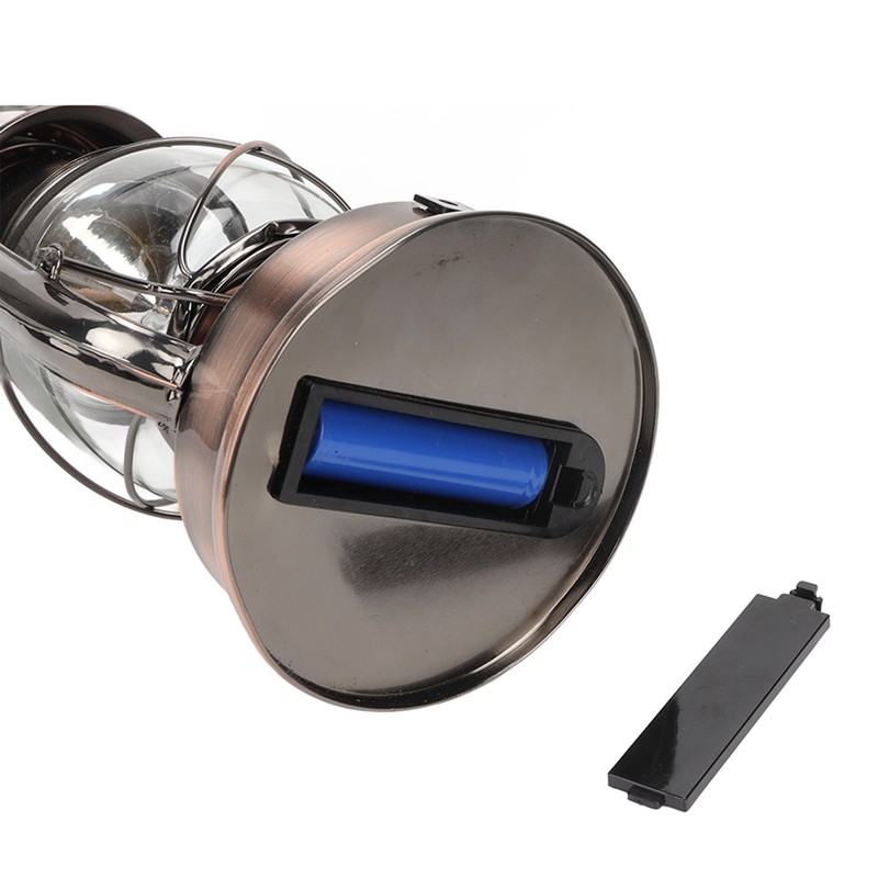 Vintage Camping Lantern 24h Battery Life USB Charging Detachable Lampshade