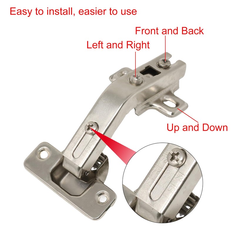 yueton 2 Pack 135 Degree Cabinet Hinges Face Frame Plate