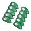 10 PCS Golf Club Head Covers Four Leaf Clover Pattern