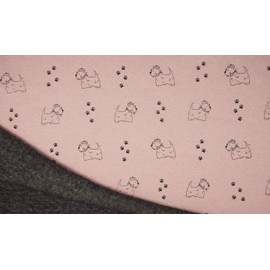 Fabrics-City 2M Soft Melange Cotton Fleece Fabric Fleece Cotton Doubleface Spandex Sold by the Metre 4689 (Dog Salmon Melange)