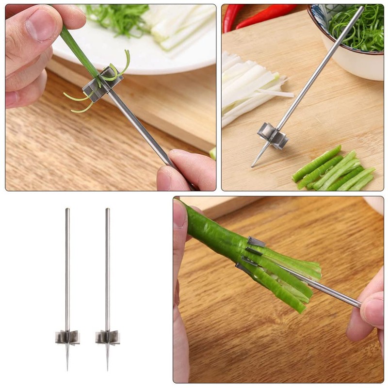 Yardwe 2 Pieces Onion Flower Cutter Stainless Steel Plum Blossom