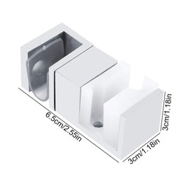 Sliding Door Bottom Guide Holder 304 Stainless Steel Adjustable Anti-Rust Frameless Sliding Glass Door Stopper Bumper Replacement Office Household