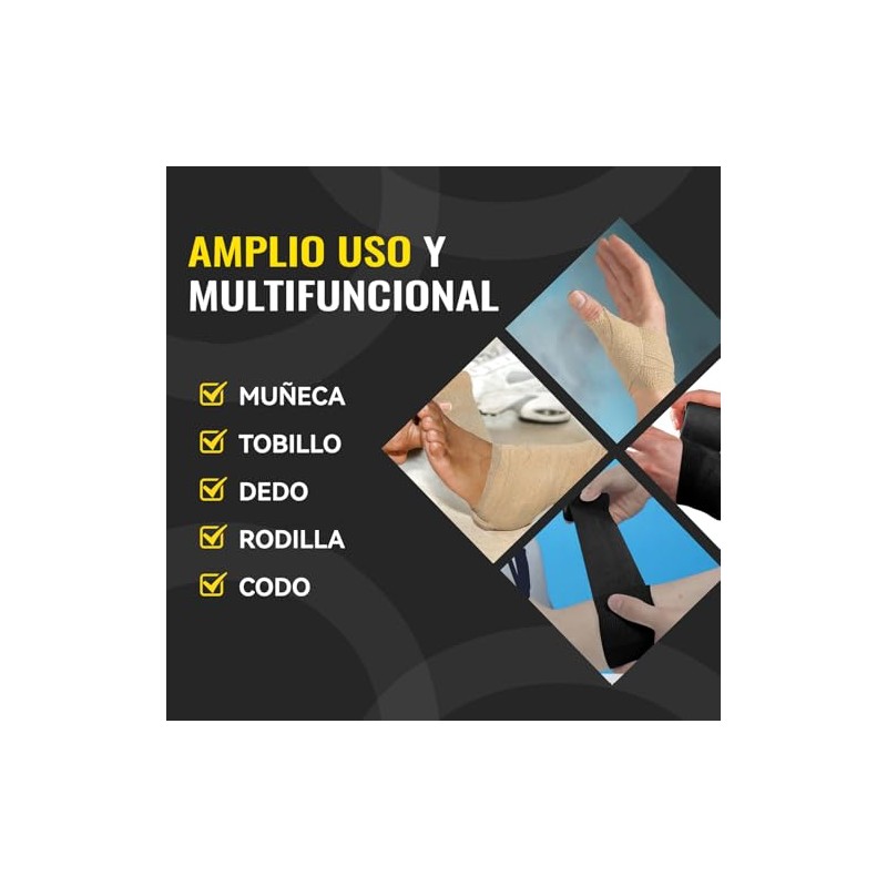 12 Rollos De Vendaje Autoadhesivo, Cinta Deportiva Elástica, 5cm X