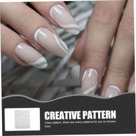 WOONEKY 3 Sets Nail Plate Manicure Tools Nail Stamps Stencils Manicure Templates Stencils for Manicure Steel Stencil for Nails Stamping Plate for Nail Art Steel Nail Stencils