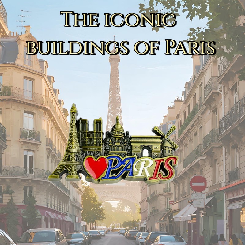 Tivleed Paris Souvenir Metal Fridge Magnet - 3D Iconic French