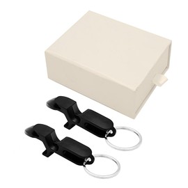 BeerCrazy Beer Shotgun tool bottle opener keychain Metal Gift Package for parties，gift，drinking lovers shotgunning tool (White)