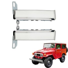 Volinsya 2PCS Exterior Chrome Door Handles Compatible with Toyota Land Cruiser FJ40 BJ40 BJ42 FJ45 HJ45 HJ47 1974-1984,Rustproof Left Right Metal Exterior Door Handles,OE 69210-90300, 69220-90300